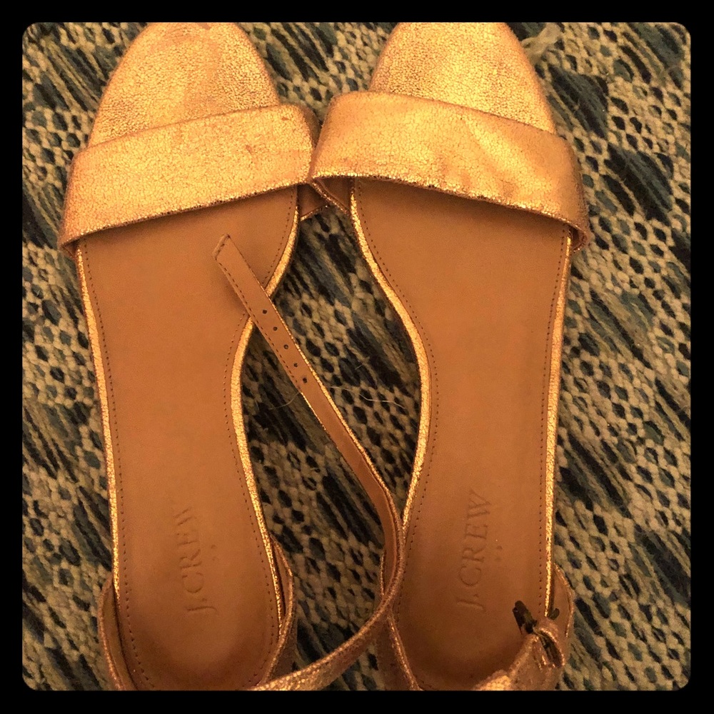 JCrew rose gold mini wedge